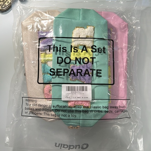 Hair, Skin and Face patch letter cosmetic case 3 pc bundle - Picture 9 of 14